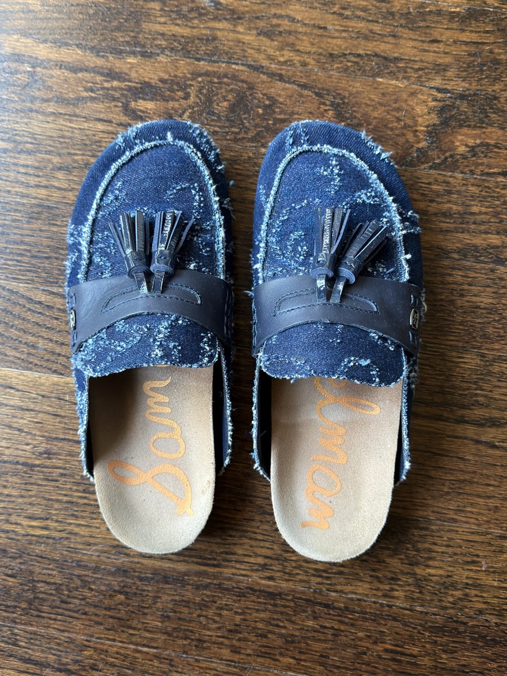 Sam Edelman Astrid Mule Denim with Tassels